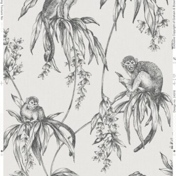 106157 Fekete fehér majmos tapéta