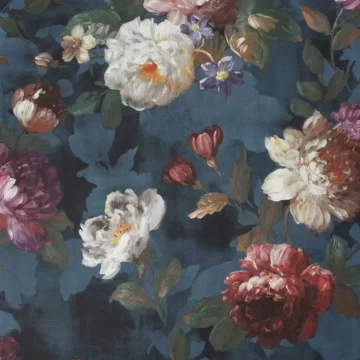 108623 Kék virág mintás tapéta