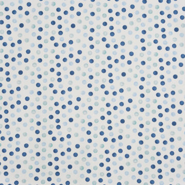 Kék pöttyös nyomott mintás pamut dekor